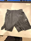 REEBOK MENS XL ATHLETIC SHORTS  SPACE DYE TRAINING - SIZE: SMALL - HEATHER GRAY - Brand New