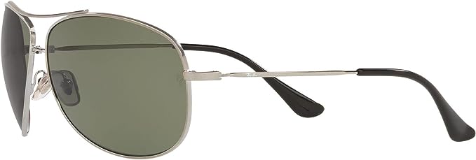 Ray-Ban RB3293 Metal Aviator 63mm Polarized Sunglasses Gunmetal/Polarized Green - Like New