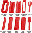 Meidong Sushi Making Kit Deluxe Edition Set 10 Pieces Plastic Tool - Red Like New