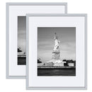 ENJOYBASICS 16x20 Picture Frame, Display Poster 11x14 with Mat or 16 x 20 - Brand New