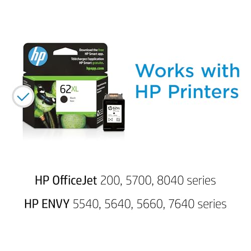 HP 62XL HIGH-YIELD INK CARTRIDGES FOR HP PRINTERS C2P05AN - BLACK - Brand New