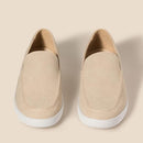 AMAZON ESSENTIALS MEN'S SLIP-ON LOAFER SNEAKERS - SIZE MEN 11 (SAND FAUX SUEDE) - Like New