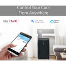 LG 10,000 BTU SMART PORTABLE AIR CONDITIONER, 450 SQ.FT, LP1021BSSM - BLACK - Like New