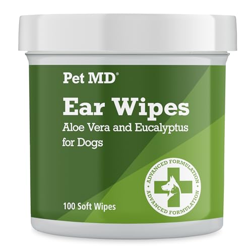 PET MD DOG EAR CLEANER WIPES OTIC CLEANSING - 100 COUNT - Brand New