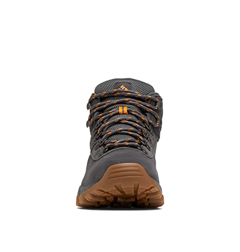COLUMBIA NEWTON RIDGE PLUS II SUEDE - SIZE: MEN 8 (AU/UK M7) - DARK GREY/GOLD - Like New
