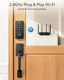 PHILIPS WI-FI SMART DOOR LOCK HANDLE KEYPAD DEADBOLT FRONT DOOR - MATTE BLACK - Like New