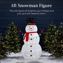 Best Choice Products 5ft Lighted Pop-Up Snowman Holiday Decoration B0BHH8LX6V - Brand New