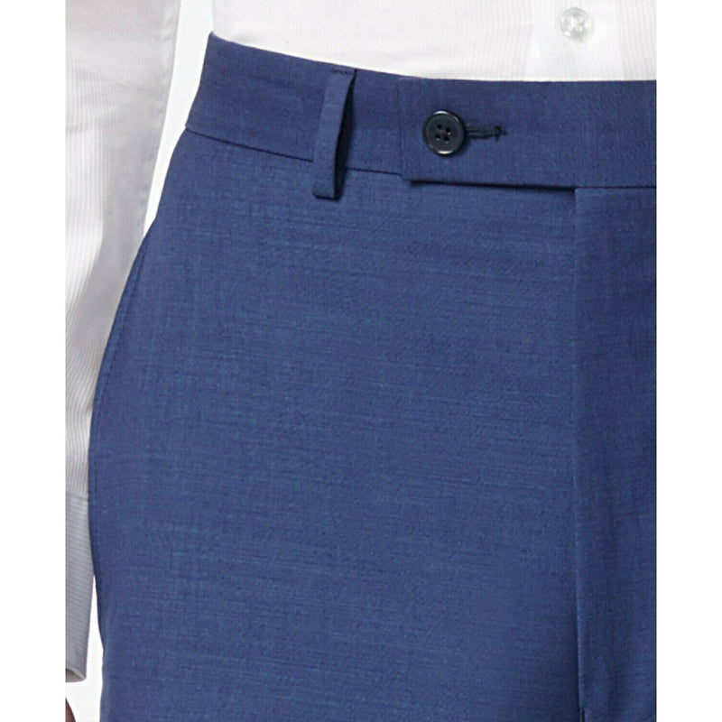 CALVIN KLEIN MENS SLIM FIT WOOL DRESS PANTS SIZE: MEN 34X30 - BLUE TWILL - Like New