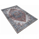 BIBB HOME WASHABLE FLANNEL PRINTED AREA RUG LATEX BACK 5X7FT - PERSIAN MEDALLION - Like New