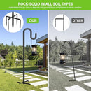 GIENTAN GT-76WF-2P SHEPHERDS HOOK FOR BIRD FEEDER, DOUBLE BIRD, 1 PACK - BLACK - Like New