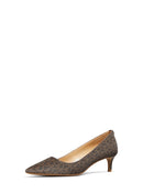 40R3ALMP1B MICHAEL KORS WOMEN'S ALINA FLEX KITTEN PUMP SIZE 6.5 BROWN - Like New