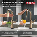 DELTA CORDOVA BRUSHED GOLD TOUCHLESS BAR SINK FAUCET - LUMICOAT CHAMPAGNE BRONZE - Like New
