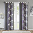 MADISON PARK ANAYA CURTAIN GROMMET THERMAL INSULATED, 50"X84" - PURPLE/GRAY - Like New