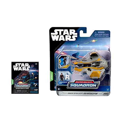 Star Wars Micro Galaxy Squadron Anakin Skywalker Jedi Interceptor Bundle - Brand New
