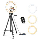 SENSYNE 12'' RING LIGHT WITH 50'' EXTENDABLE TRIPOD STAND - NATURE - Like New
