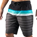KANU SURF INFINITE MENS SWIM TRUNKS NICOLAS 9-INCH MENS SWIMSUIT BLACK CHARCOAL - Like New