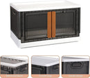 HAIXIN STORAGE CABINET, 19 GAL FOLDING STORAGE BOX, STACKABLE CUBE - WHITE - Like New