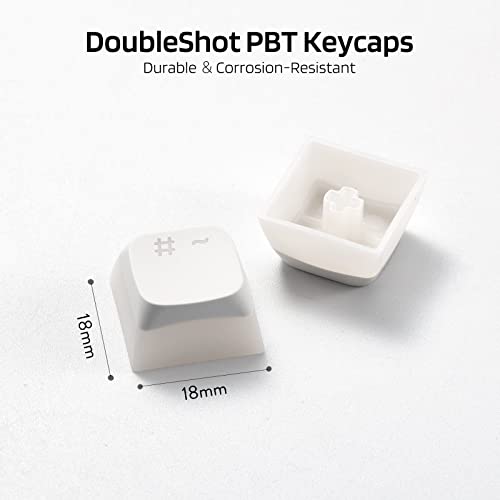 LTC LavaCaps PBT Double Shot 116-Key Keycaps Set Translucent XDA Profile - White Like New