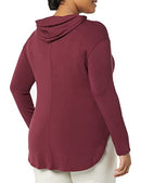 AMAZON ESSENTIALS WOMEN LONG-SLEEVE SUPERSOFT TERRY HOODIE M DARK BURGANDY - Like New