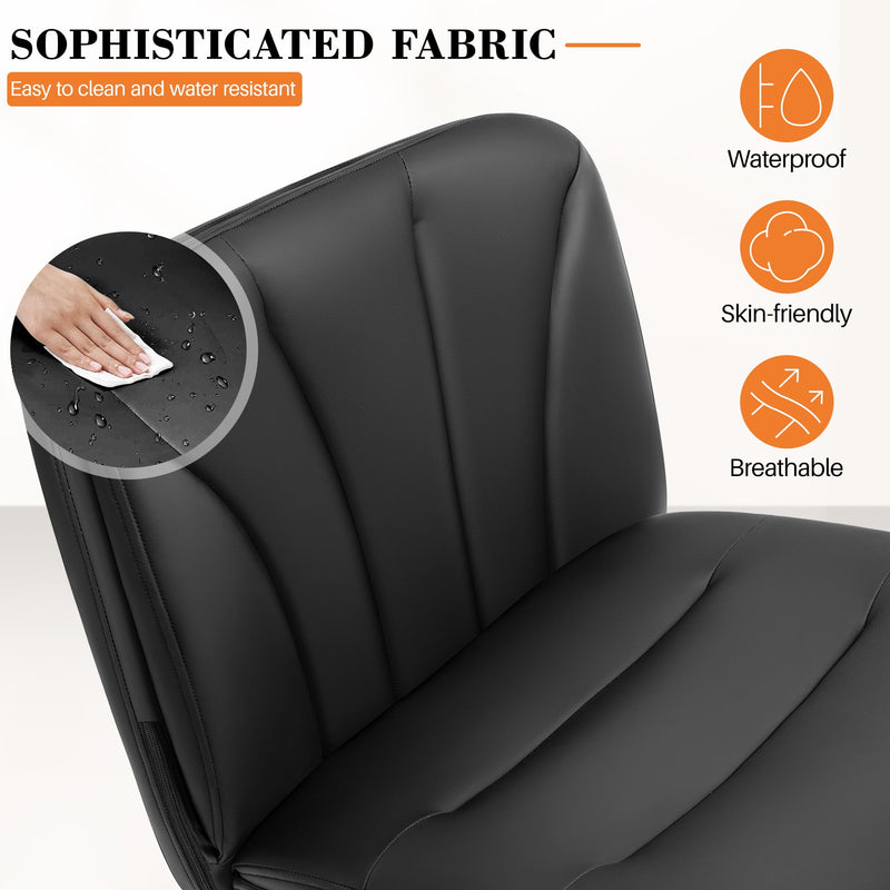 COOLHUT 26" W CRISS CROSS CHAIR WITH WHEELS - BLACK - Like New