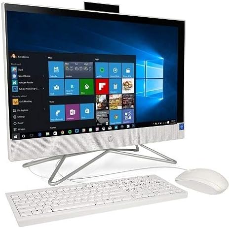 HP All-in-One Desktop Computer 21.5" FHD G5900T 4GB 256GB SSD 22-DF0003W - WHITE - Like New