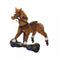 POWER PONY RIDING TOY - CHAMP ZUME V2: STEEL RIDE-ON ANIMAL, AGES 4+ - BROWN - Like New