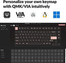 KEYCHRON Q1 QMK CUSTOM MECHANICAL KEYBOARD VERSION 2 BROWN SWITCH - NAVY BLUE - Like New