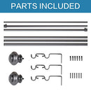 Elegant Window Treatment Telescoping Double Curtain Rod Set B07CYR8D9Y - Pewter - Like New