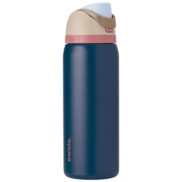 OWALA FREESIP INSULATED STAINLESS STEEL WATER BOTTLE, 32OZ - NAVY - Like New