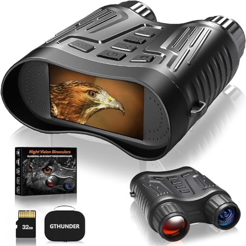 GTHUNDER NIGHT VISION GOGGLES, GTHUNDER 4K UHD VIDEO, 52MP PHOTOS, - BLACK - Like New
