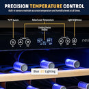 NewAir 24" Wine Cooler 46 Bottle Dual Zone Wine Refrigerator NWC046BS00 - Black - Like New