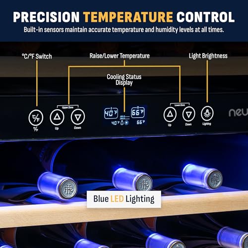 NewAir 24" Wine Cooler 46 Bottle Dual Zone Wine Refrigerator - Scratch & Dent