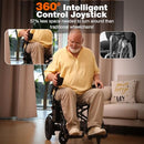 HASSKY H03 FOLDABLE ELECTRIC WHEELCHAIR, 15 MILE RANGE, SUPPORT 350 LBS - BLACK - Like New