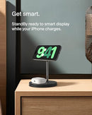 BELKIN MAGSAFE 2-IN-1 WIRELESS CHARGING STAND APPLE IPHONE 13,14,15,16 - BLACK - Brand New