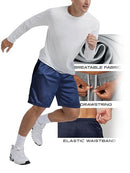 MA CROIX MENS BASIC MESH SHORTS BASKETBALL GYM WORKOUT BLEU SIZE M - Brand New