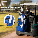 UNIHIMAL GOLF CART BAG, 15 WAY ORGANIZER DIVIDER TOP WITH HANDLES - BLUE/WHITE - Like New