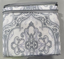BIBB HOME 1800 SERIES EGYPTIAN LUXURY 3 PC DUVET COVER SET, SIZE KING - DAMASK - Like New