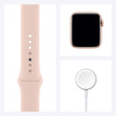 For Parts: APPLE WATCH SERIES 6 (GPS + LTE ) 40MM GOLD ALUM M02P3LL/ACRACKED SCREEN