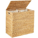 Best Choice Products Large Double Laundry Hamper with Lid - Natural - Brand New