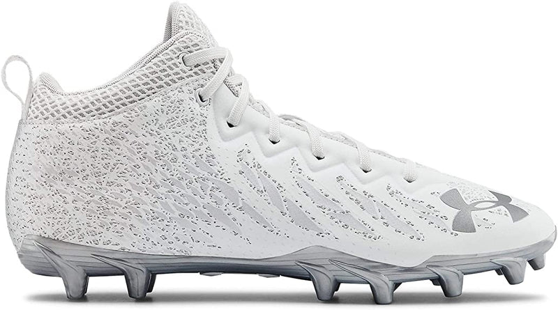 3022667 Under Armour Mens Spotlight Select Mid Mc Cleats White 100 Size 11 - Like New