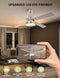 VACZON 52 INCH CEILING FAN WITH LIGHT AND REMOTE FAN-4N - NICKEL - Like New
