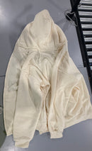 LARGE YELLOW ZIP UP HOODED JACKET DRAWSTRINGS INSIDE THE HOOD - SIZE: L - YELLOW - Like New