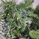 HOME REFLECTIONS 9' FLOCKED FAIRY LIGHT COLOR FLIP GARLAND USB CHARGING - GREEN - Like New