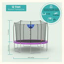 SKYWALKER TRAMPOLINES OUTDOOR 12FT ROUND TRAMPOLINE MAT TRAMPOLINE - PURPLE - Like New