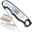 IMSAFERELL DIGITAL MEAT THERMOMETER INSTANT READ BACKLIGHT BLACK/SILVER - Like New