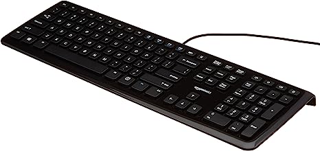 Amazon Basics Keyboard and 3-Button USB Mouse Combo HK3069 - Black Like New