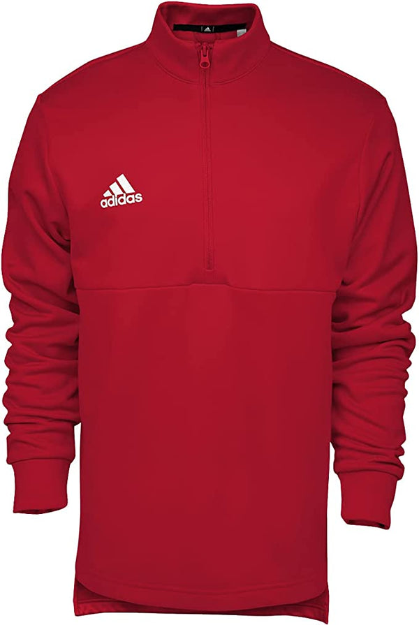 FT3320 Adidas Team Issue 1/4 Zip Sweatshirt Red/White 2XL Like New