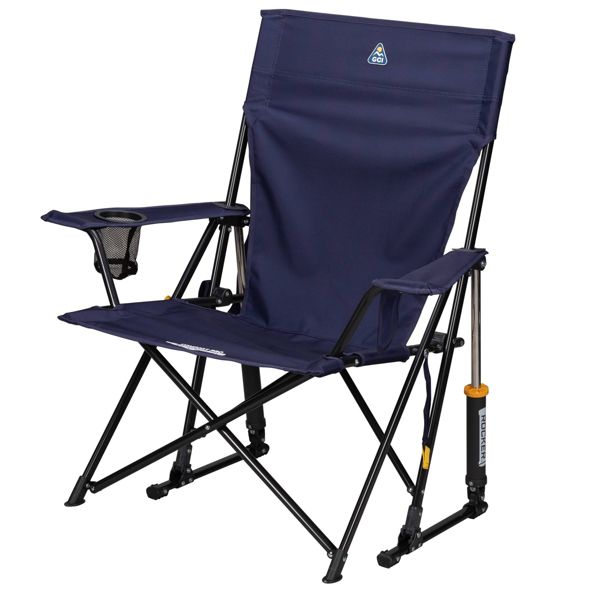GCI OUTDOOR COMFORT PRO ROCKER FOLDABLE ROCKING CAMP CHAIR - RICH BLUE - Brand New