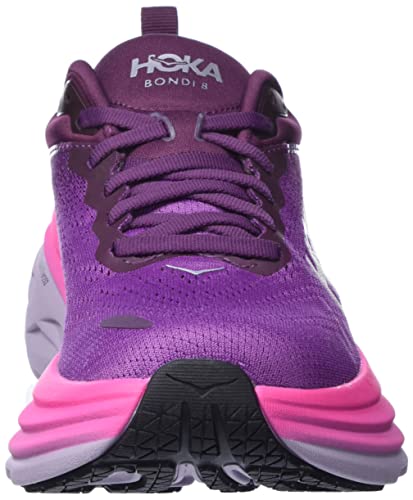 1127952 HOKA Women Bondi 8 Running Shoes BEAUTYBERRY / GRAPE WINE Size 8.5 - Like New