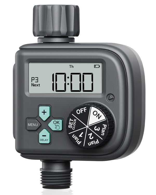 RAINPOINT SPRINKLER TIMER WITH 3 INDEPENDENT PROGRAMS HOSE TIMER IT517P - Green - Like New